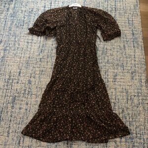 MINKPINK Black Floral Long Sleeve Dress